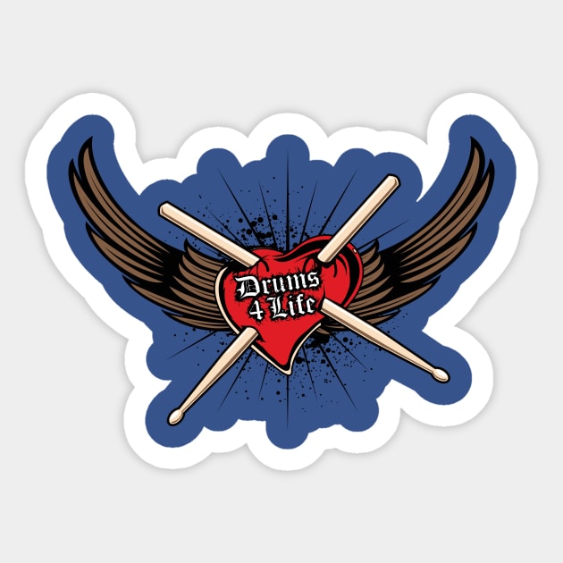 Drums 4 Life! Sticker by drummingco